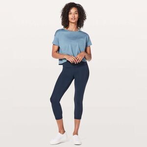 NWOT Lululemon Wunder Under Crop (High-Rise) *Full-On Luxtreme 21" True Navy